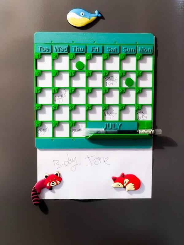 Magnetic Perpetual Calendar for Fridge