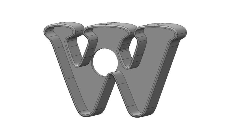 W letter Cookie Cutter