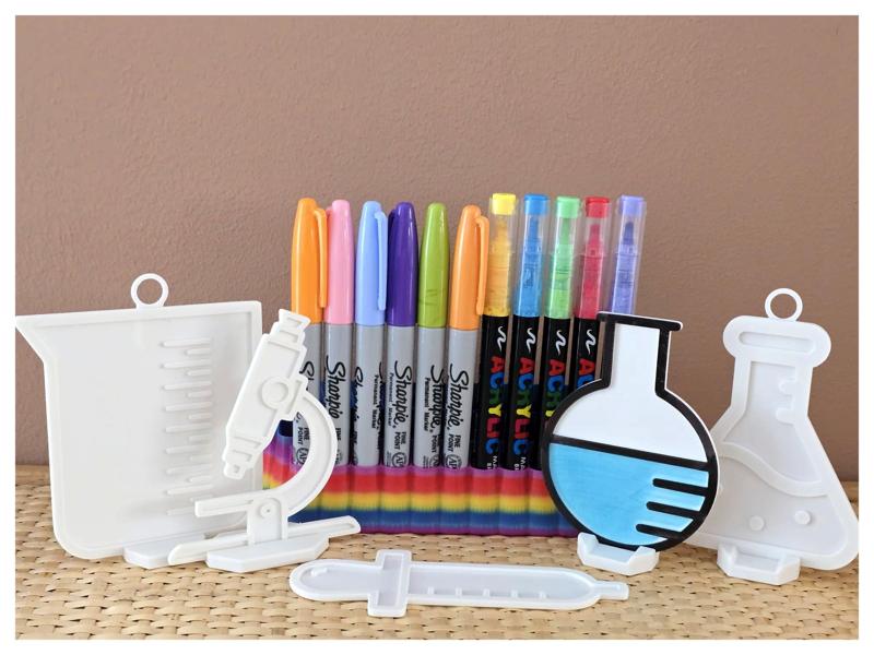 Science Lab Equipment DIY Coloring NO AMS Pack 2