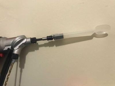 McFlurry spoon to power drill adapter