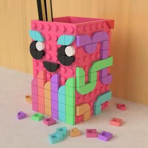 Pencil Holder - Compatible with building blocks
