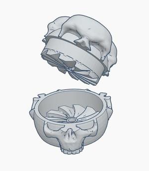 GRINDER GRINDER GRINDER GRINDER GRINDER GRINDER GRINDER SKULLSKING WEED SKULL 3 SIDES 60MM EASY PRINT WITHOUT SUPPORTS FDM SLA GRINDERKING DESIGN