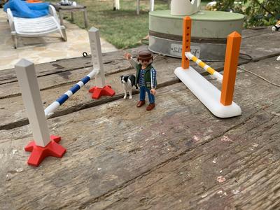 horse jump / obstacle équestre compatible Playmobil