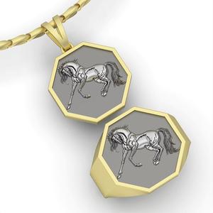 Horse pendant and ring