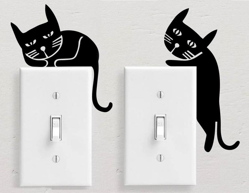 Sleepy Cat on Light Switch