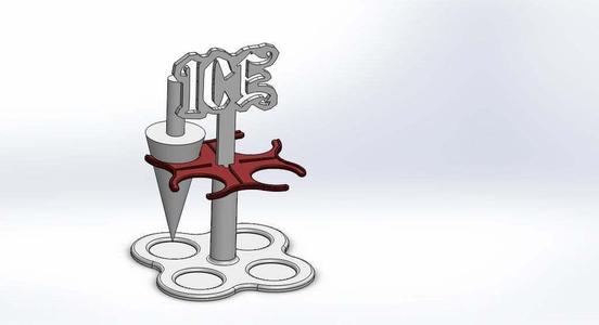 Ice cream roller and holder