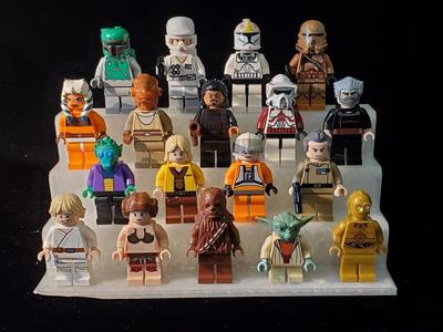 Lego tiered display stand for 18 minifgis 