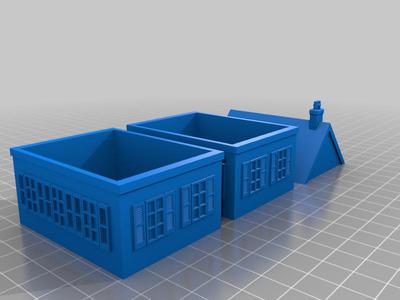 Houses in 1-100 Scale