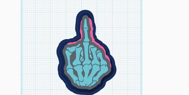 skeleton middle finger