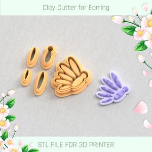 Butterfly Earring with Precious Stones E POLYMER CLAY CUTTER