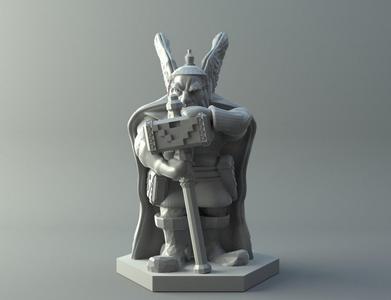 Dwarven warrior - D&D miniature