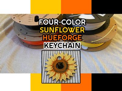 Summer Sunflower – Hueforge Keychain