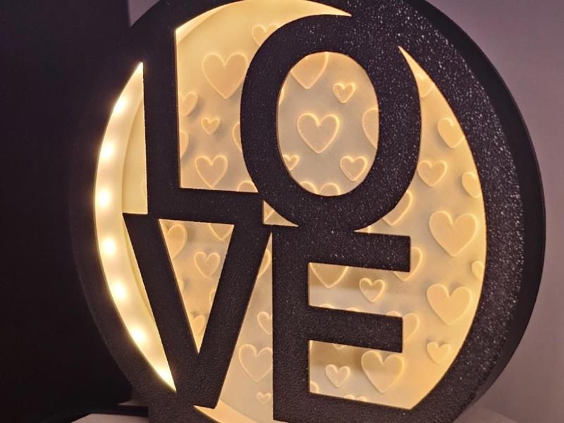 LOVE Lamp with LED Backlight – Romantic