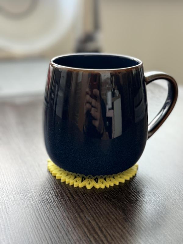 Sunflower geometric coaster