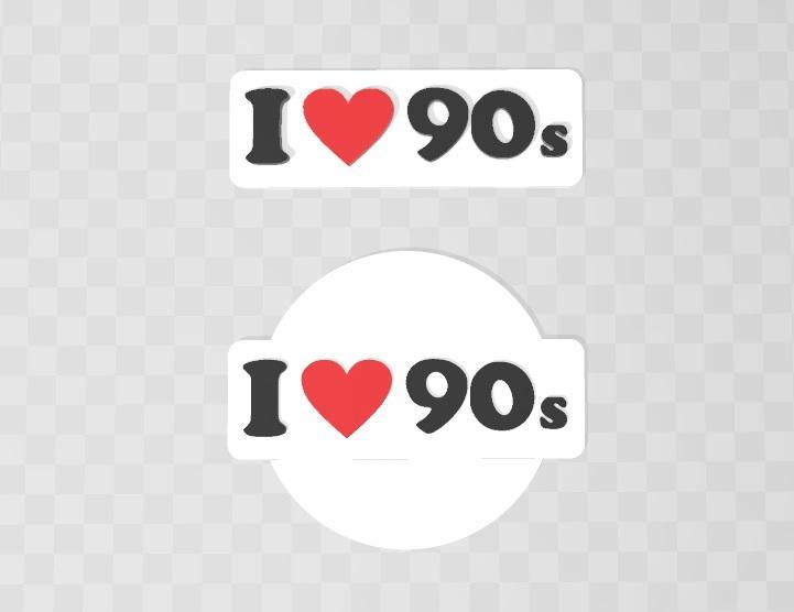 I LOVE THE 90S LOGO