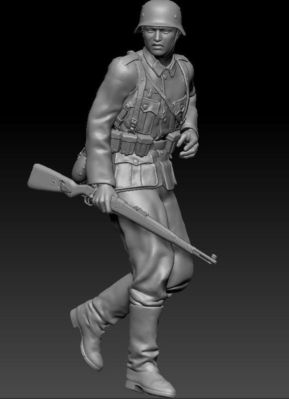 ww2 german inf running 1_35