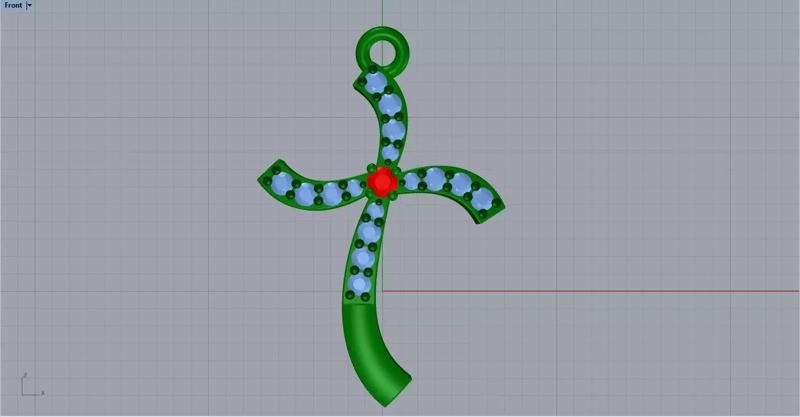 CROSS DIAMOND PENDANT