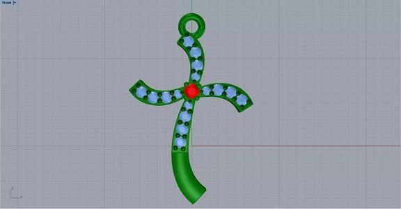 CROSS DIAMOND PENDANT