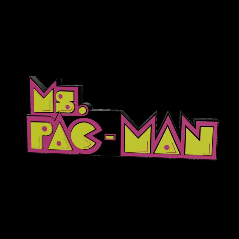 3D MULTICOLOR LOGO/SIGN - Ms. Pac-man