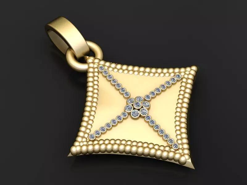 cushion shape pendant  3D printable model