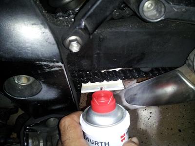 Motorcycle Chain Lube Helper