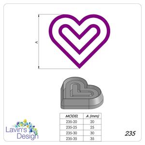 VALENTINE'S DAY /POLYMER CLAY CUTTER / HEART SHAPE / LED235