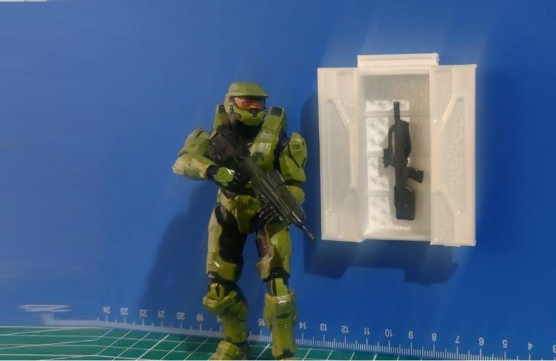 Halo infinite weapon rack spartan academy 1/18