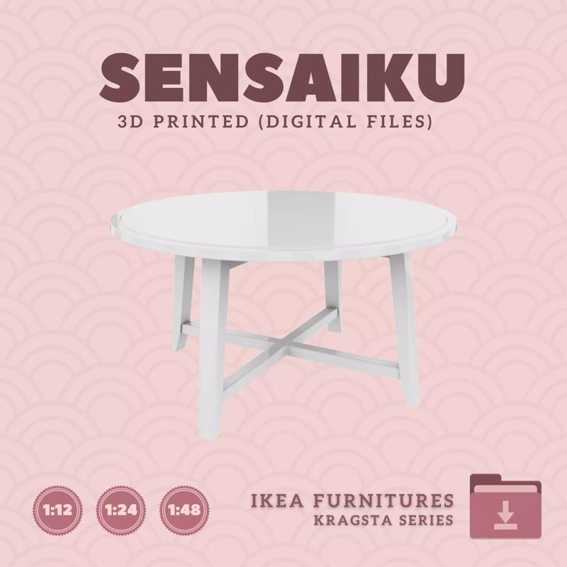 1 KRAGSTA Coffee Table for Mini Dollhouse - IKEA - 3D Print