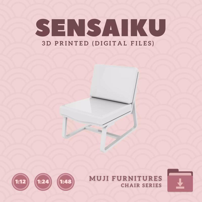 02 Muji Living Dining Sofa Chair for Dollhouse Muji 3D Print