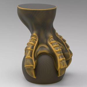 Furniture support with claw eagle