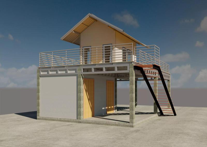 my house is a garden house with trees