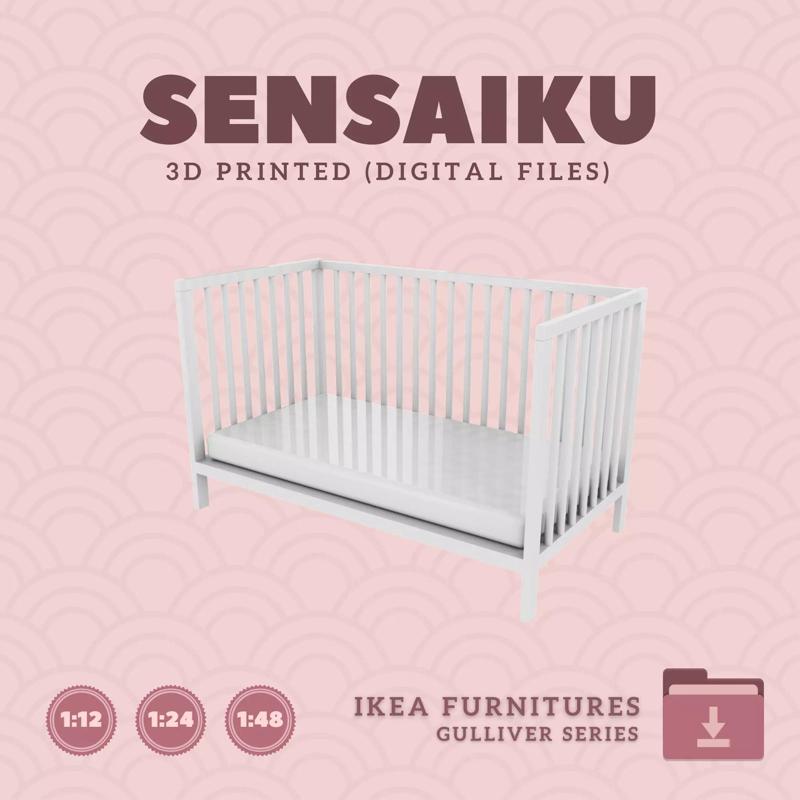 4 GULLIVER Crib V3 for Miniature Dollhouse - IKEA - 3D Print