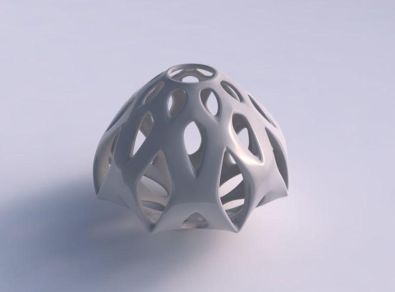 Vase footed baluster with smooth cuts squeezed