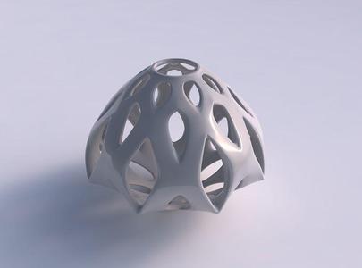 Vase footed baluster with smooth cuts squeezed