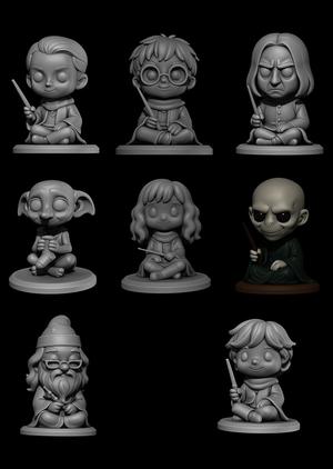 Harry Potter Chibi 3D Printable Collection – Full Set of 8 Characters