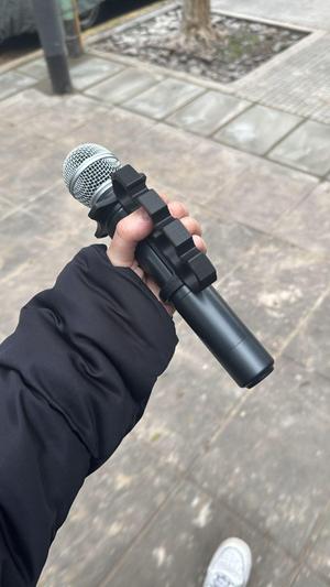 manopla microfono shure