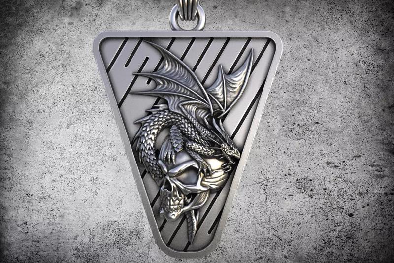 Dragon-skull pendant