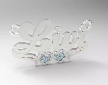 Sterling Silver Custom Name Design Necklace Jewelry