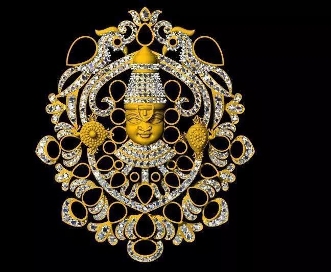 balaji pendant necklace 3dm file