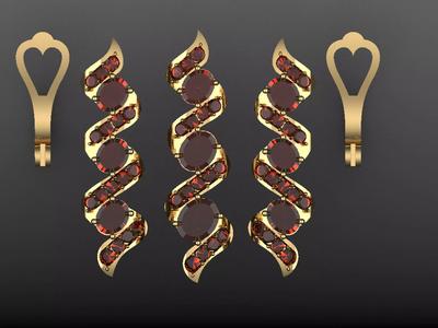 spiro necklace and earring set