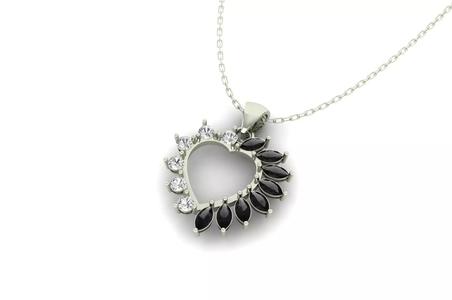 Heart diamond Pendant P 077