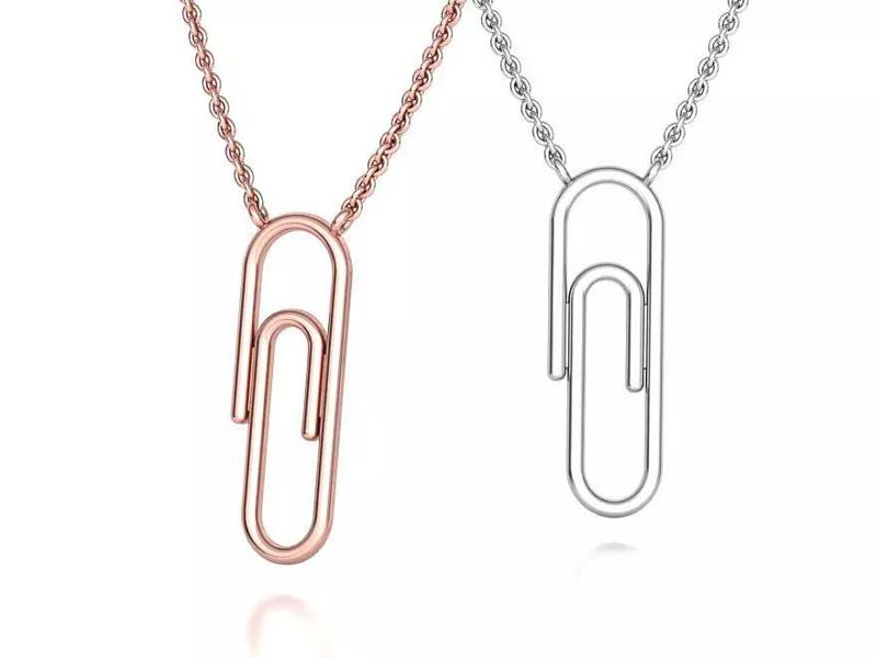 Paper Clip Necklace 23mm printable 3dmodel