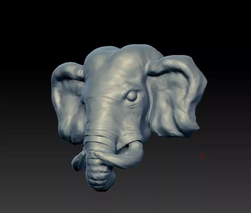Elephant Head pendant 3D print model