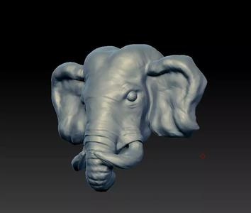 Elephant Head pendant 3D print model