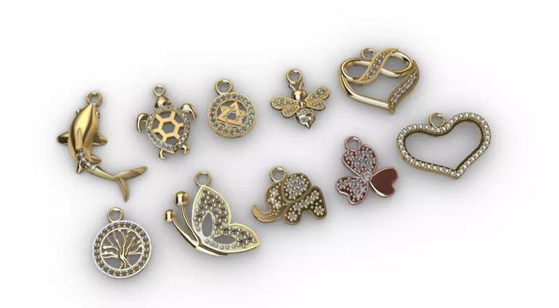 dijes- Colgantes paquete de 10 surtidos -v-