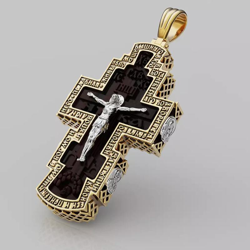 Orthodox cross with wood 2