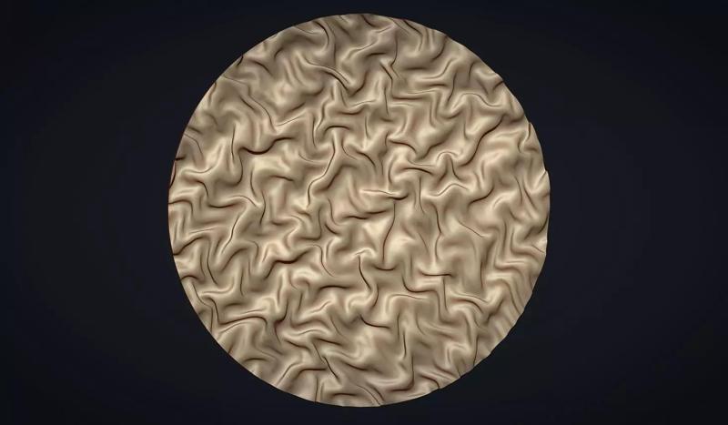 Drapery Sculptures Circle Wall Art Panel