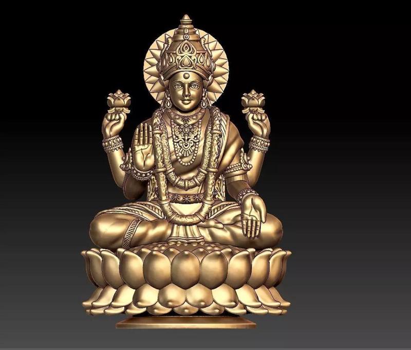 LAKSHMI 3D gold statue of lord ganesha
