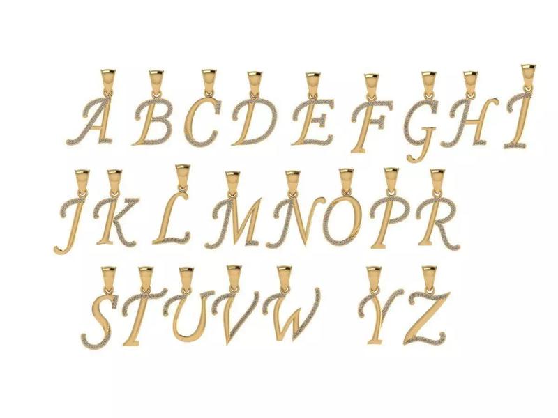 liontin huruf klasik