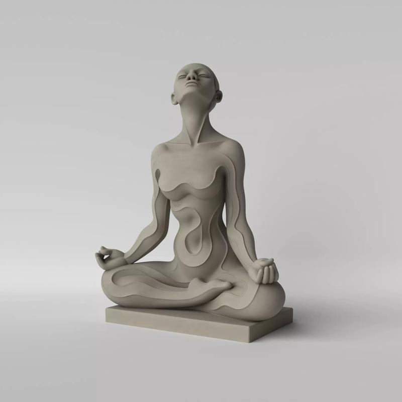 Minimalist Woman Meditating